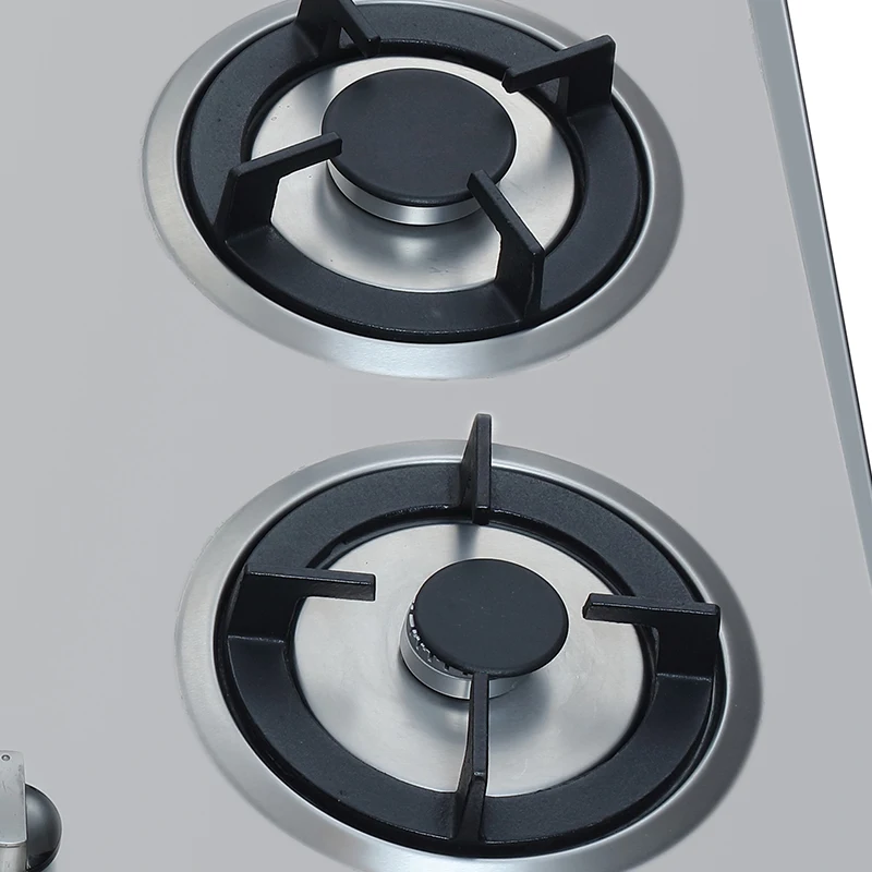 5 burner 76CM Stainless Steel Gas Stove With Cast Iron Pan Support