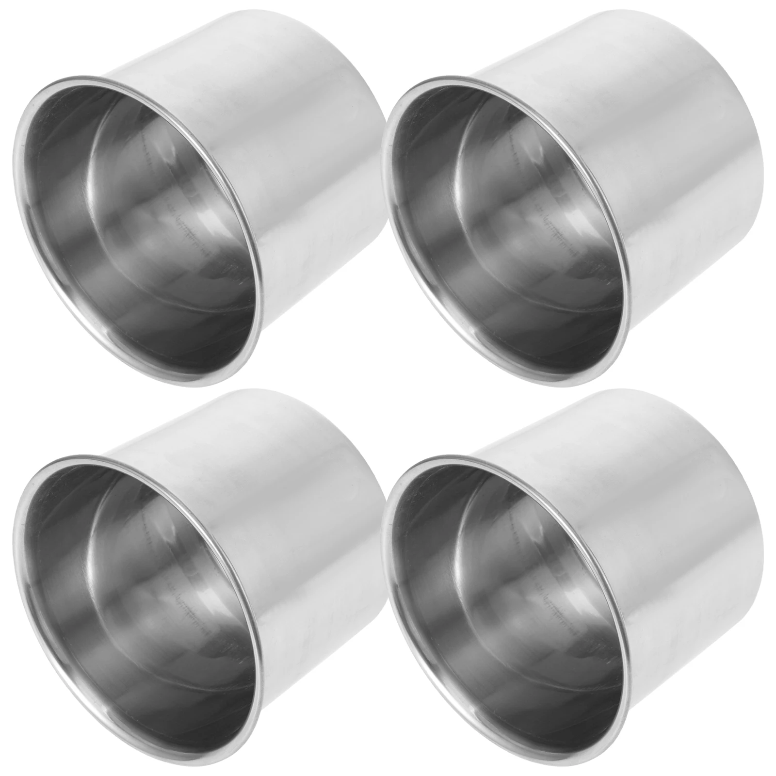 

4Pcs Stainless Steel Seasoning Jars Spice Storage Containers Large Opening Kitchen Counter Organizer Spices Jars