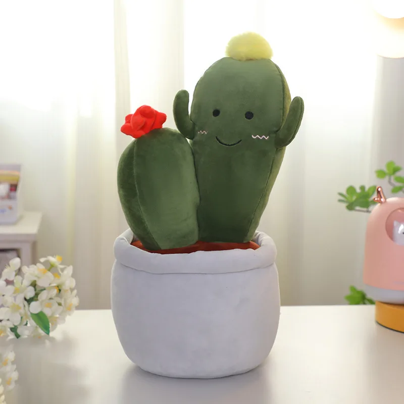 Peluche Cactus, simpatico cuscino in peluche con delizia da giardino morbido, margherita di piante di peluche Creative, tulipani, decorazione ottimo regalo di compleanno