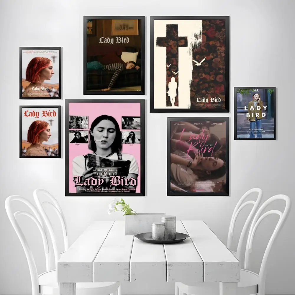 Classic Teenager Movie Lady Bird Vintage Film Poster HD art sticky wall waterproof home living room bar aesthetic decoration