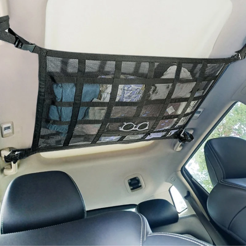 Car Strong Net Bag rete portante capacità di stoccaggio del tetto dell'auto soffitto dell'auto accessori Auto tasca della rete di stoccaggio del tetto durevole A