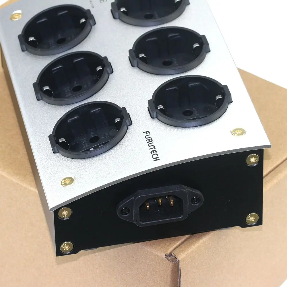 الكلاسيكية اليابانية Furutech e-TP60 stekkerdoos met Zij standen HiFi audio-aansluiting الألومنيوم filterstekker امتصاص صندوق كتم الصوت