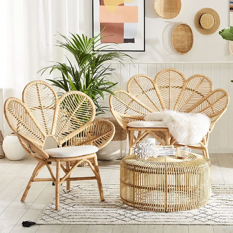 

Furniture rattan, woven lounge chair