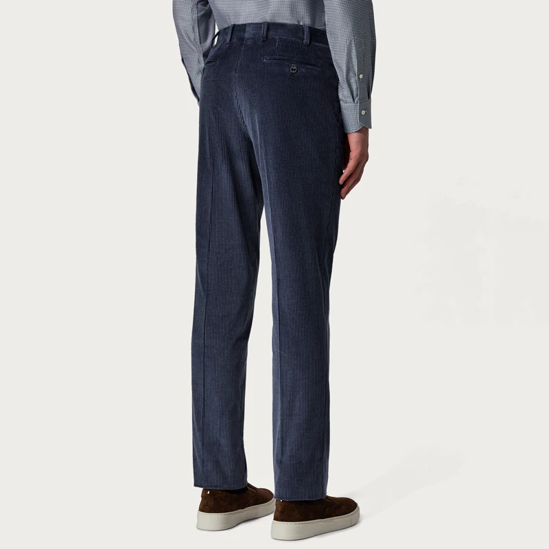 Pantalones clásicos de pana y algodón para hombre, pantalones marrones personalizados de estilo británico, primavera y otoño, novedad de 2024