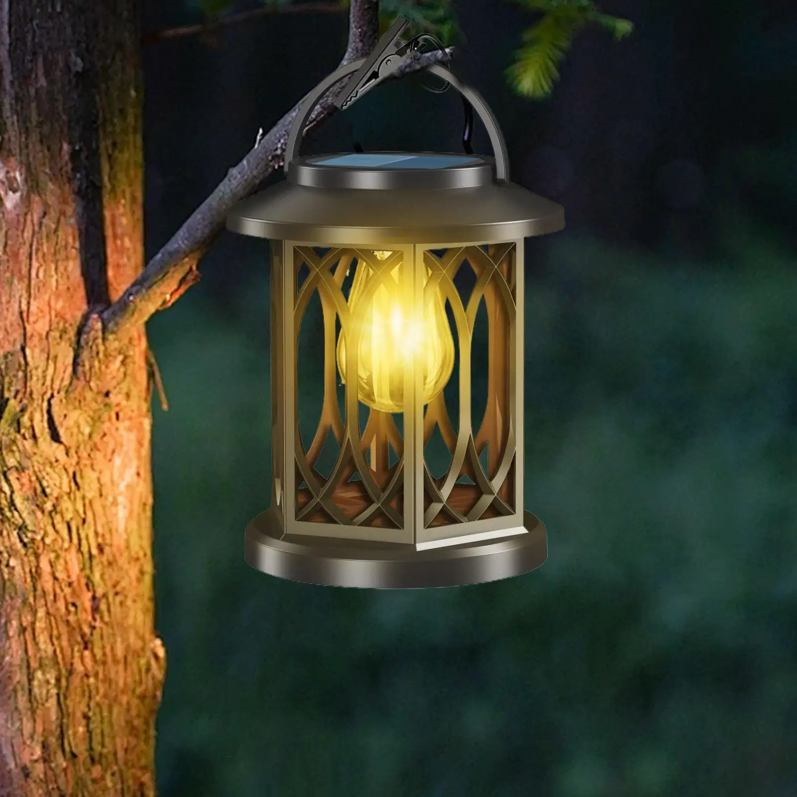 

Outdoor Solar Lanterns Pathway Water Proof Lamp Hangable Weather Resistant Lanterns For Backyard Walkway Driveway Balcony Fence