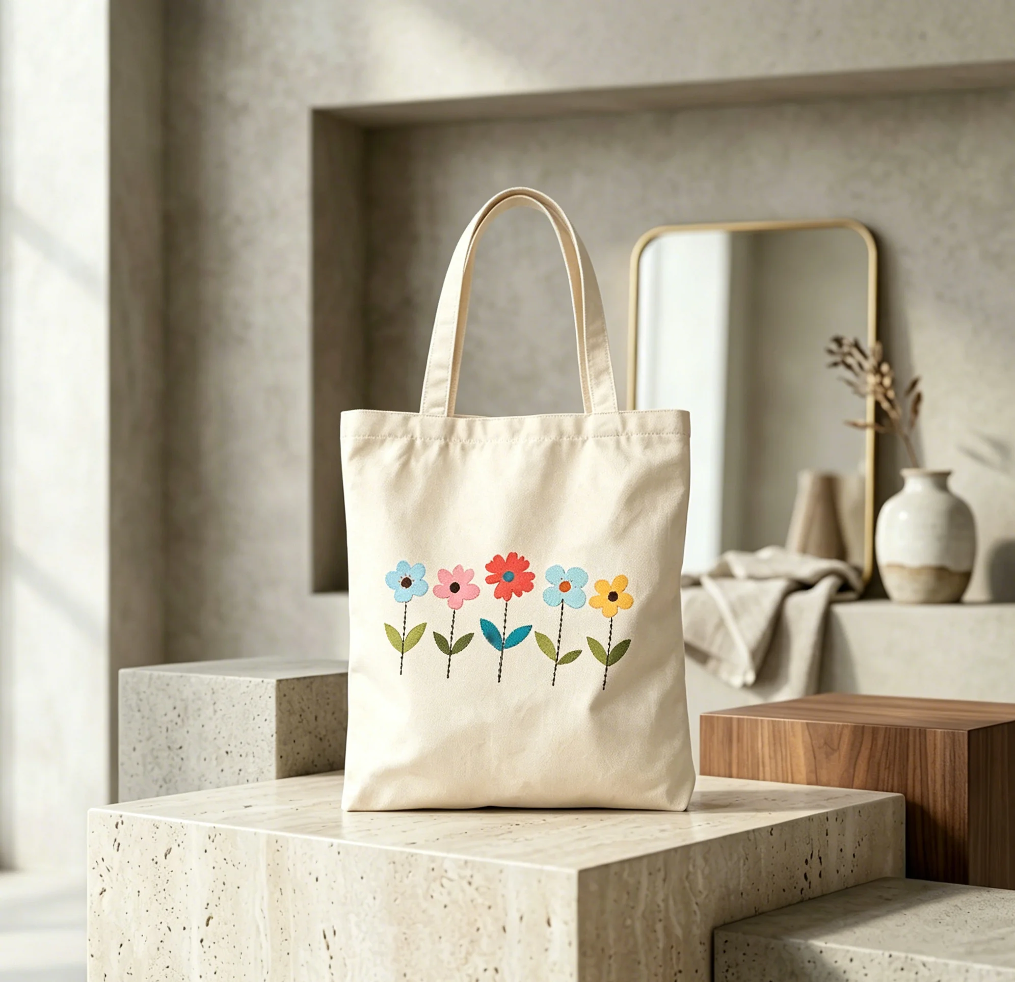 Daisy Floral Tote Bags for Women Trendy Canvas Tote Large Capacity Shopping Handbag Best Gift for Her Book Storage Clutch