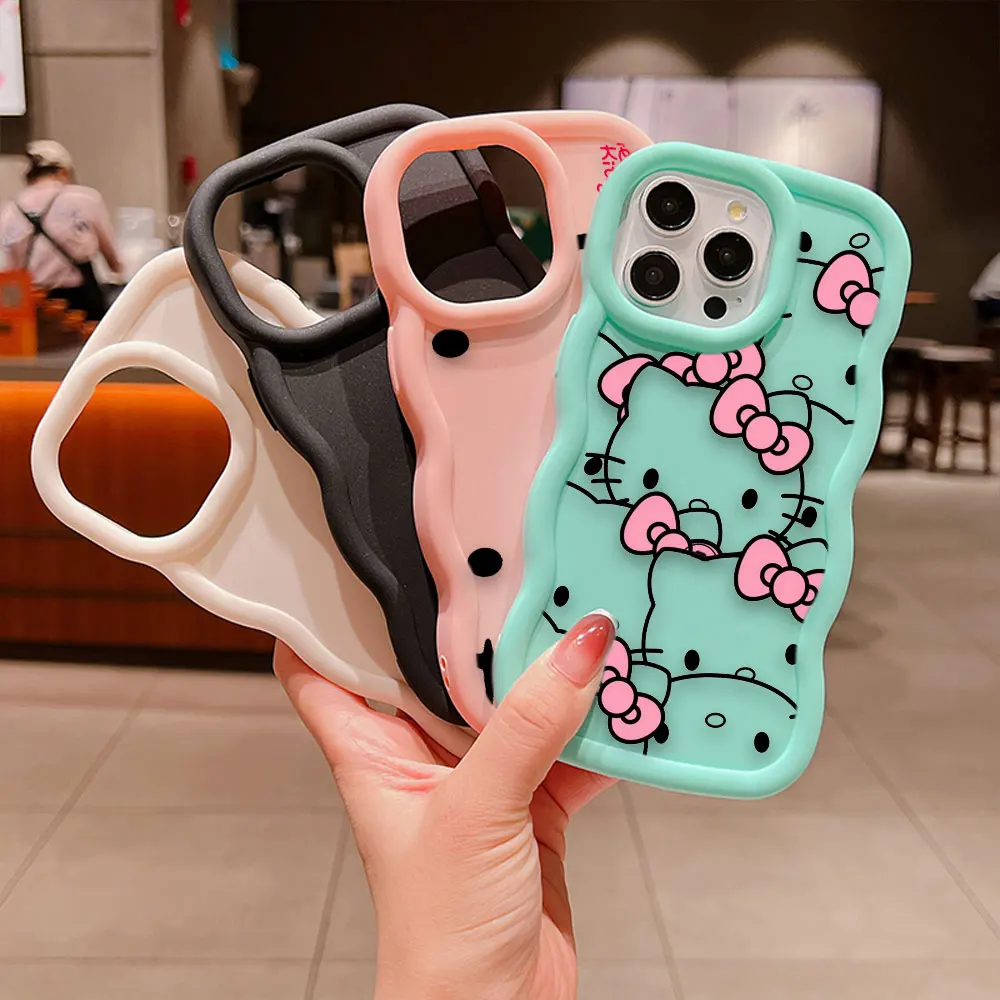 

Cute Cat Hello Kitty 3D Wave Case For REALME 7i 9i 11 12 C21Y C25Y C30 C33 C35 C53 C55 C63 C65 C67 Narzo 50 Case Funda Capa