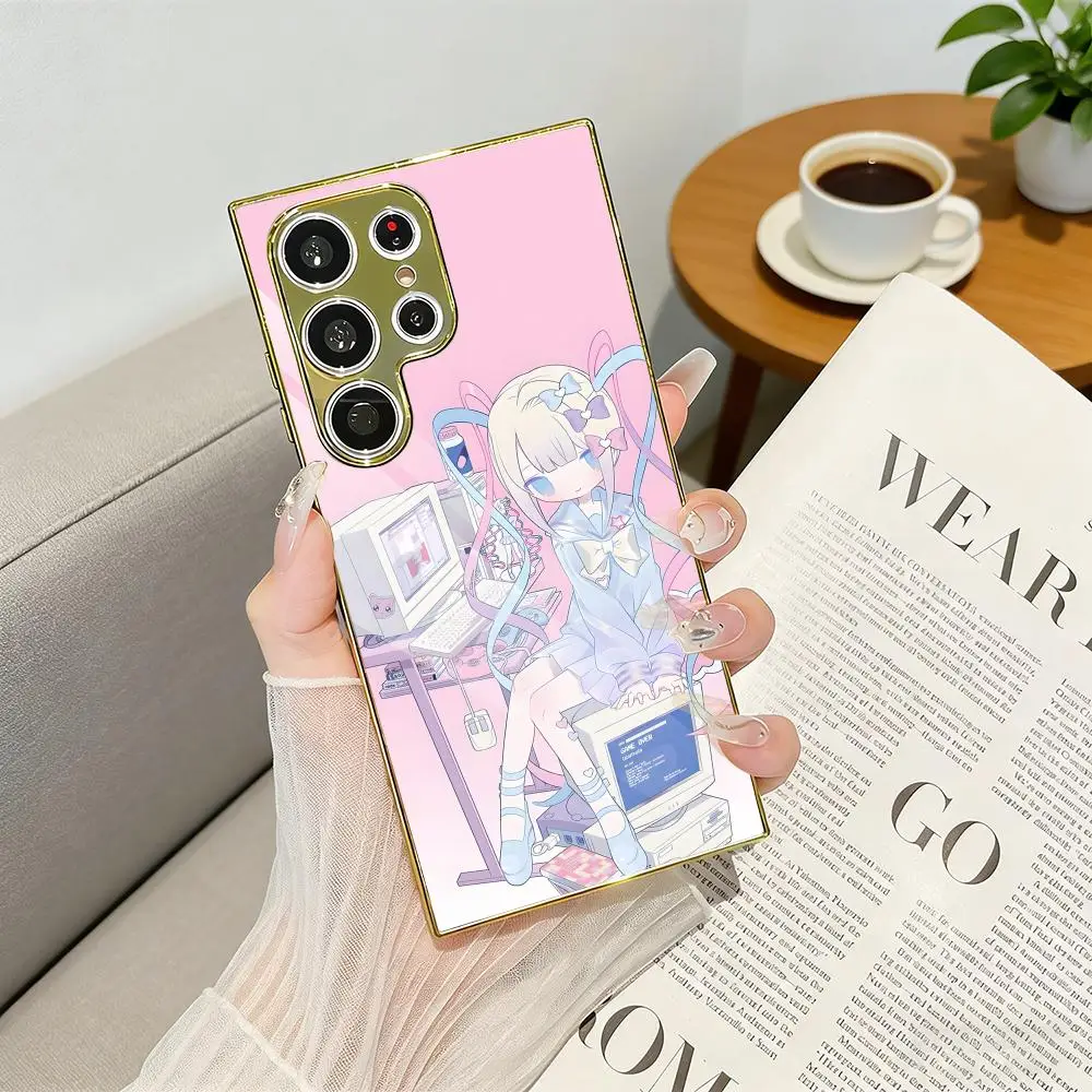 N-Needy Streamer Overload Phone Case Luxury Electroplated Metal Frame Case For Samsung Galaxy S25 S24 S23 Ultra