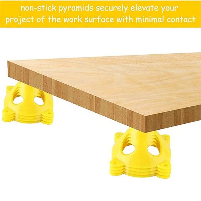 EDT-24Pcs จิตรกรพีระมิดขาตั้ง MINI สีขาตั้งกล้อง Windproof Roller Barrier Barrier ป้ายสําหรับทําความสะอาดสีน้ํามันภาพวาด Durabl