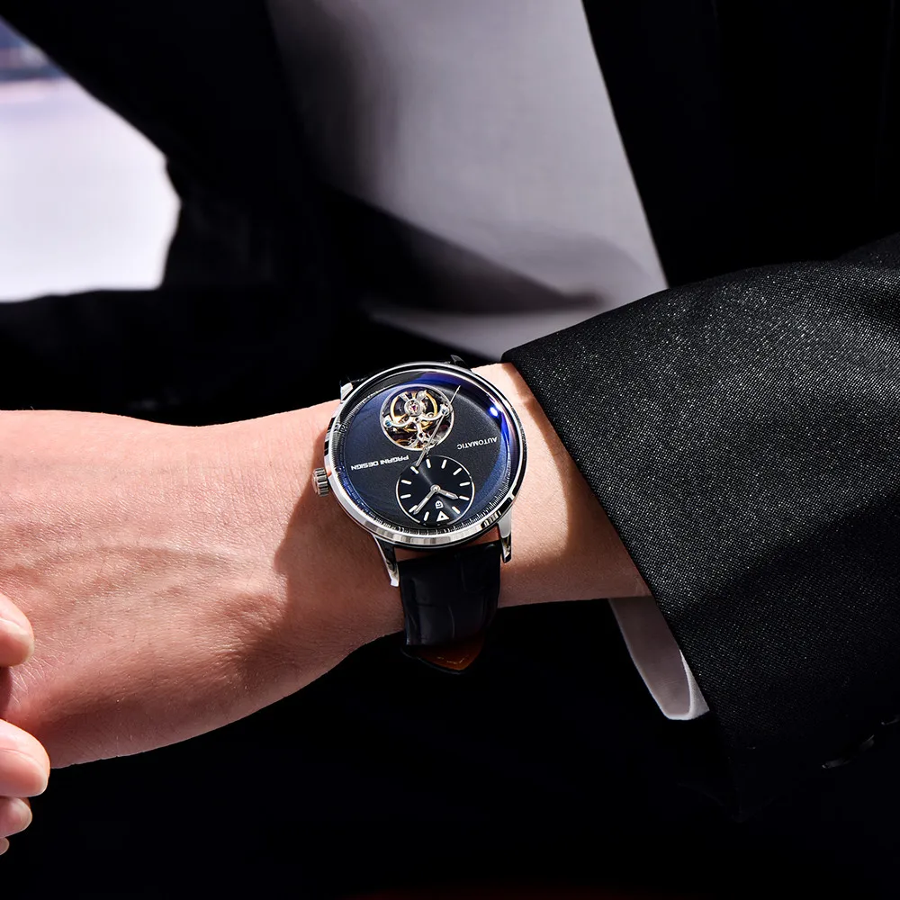 2025 PAGANI DESIGN Neue einfache Business-Herren-Mechanische Uhr 100 m Wasserabgabe Edelstahl Automatisches Nachtlicht Herrenuhr