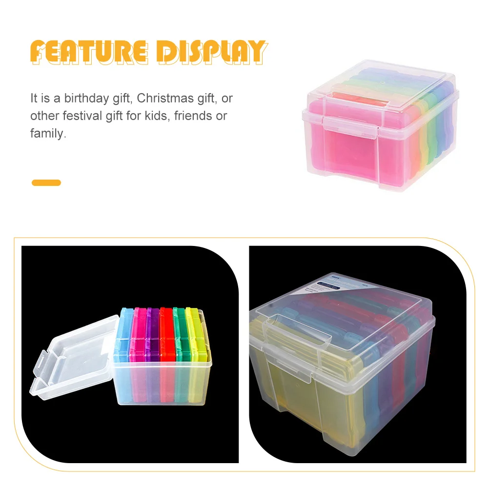 

1 Set Plastic Greeting Card Storage With Removable Dividers For Photos Craft Supplies Scrapbook Organizer Photo Box