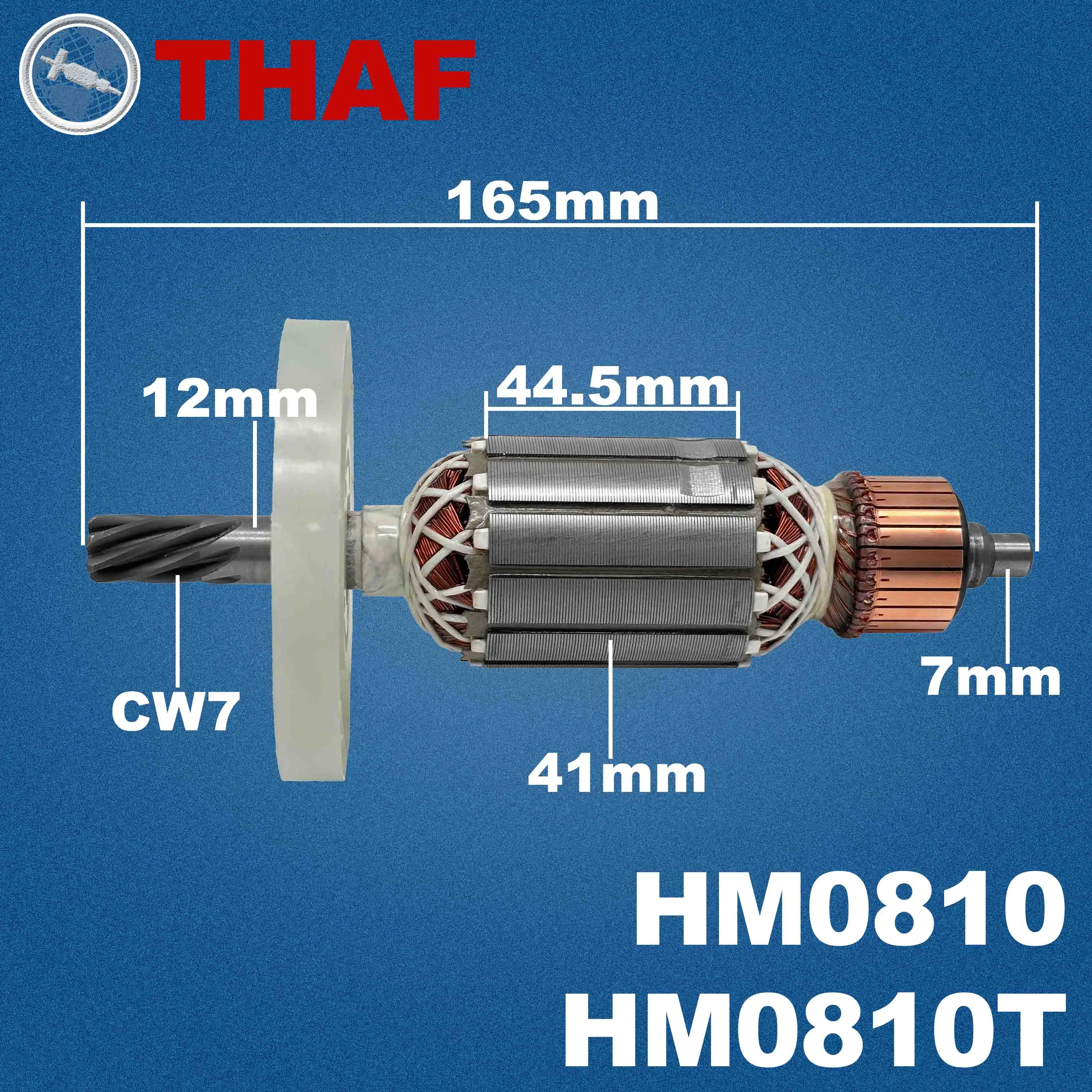 AC 220V 240V HM0810 HM0810T Armature Rotor For MAKITA Hammer Drill Spare Parts Rotary Hammer Breaker 516148-3
