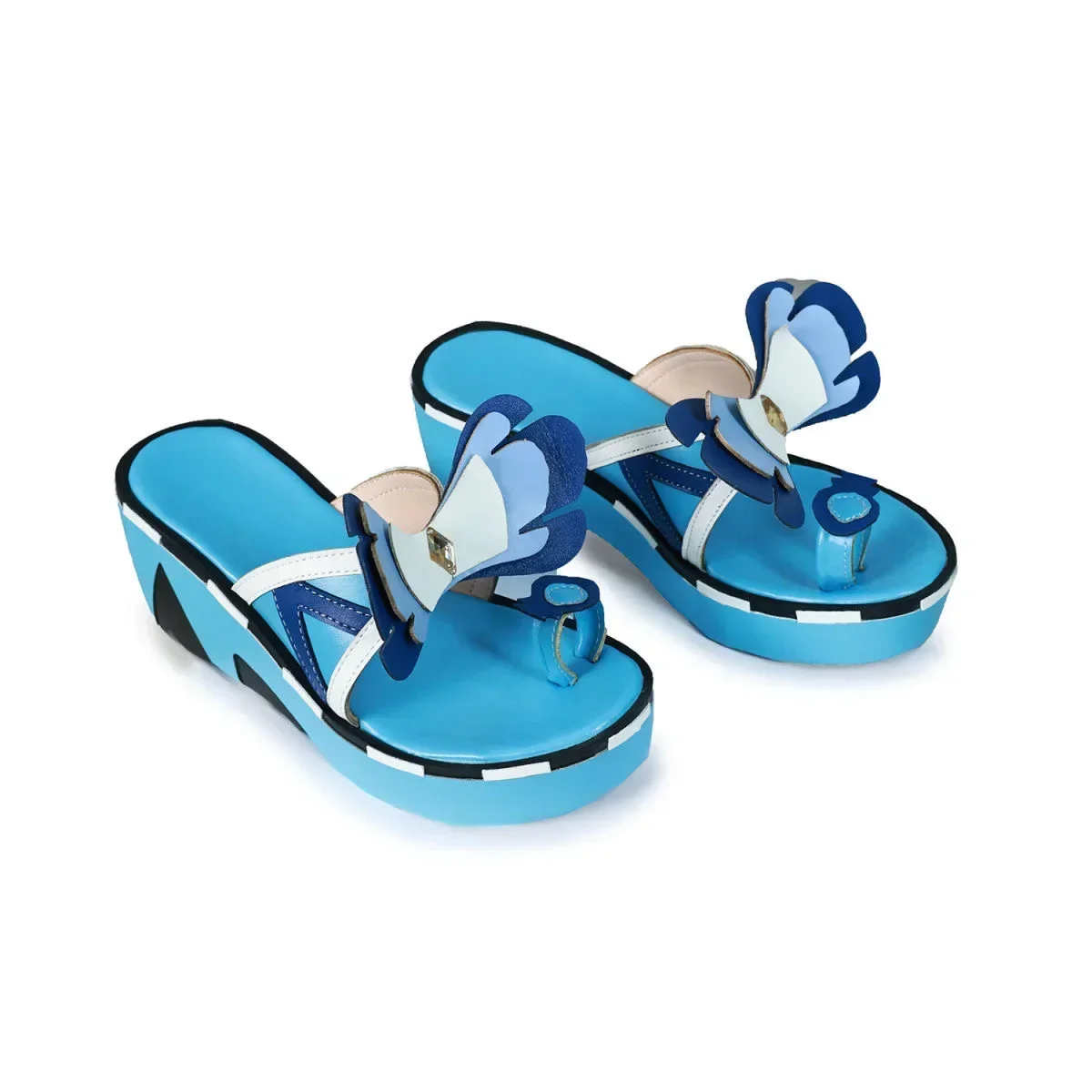 Game Genshin Impact Mualani Cosplay Shoes Adult Women PU Leather Flat Shoe Costume Sandal Accessory Halloween Foot Boots Props