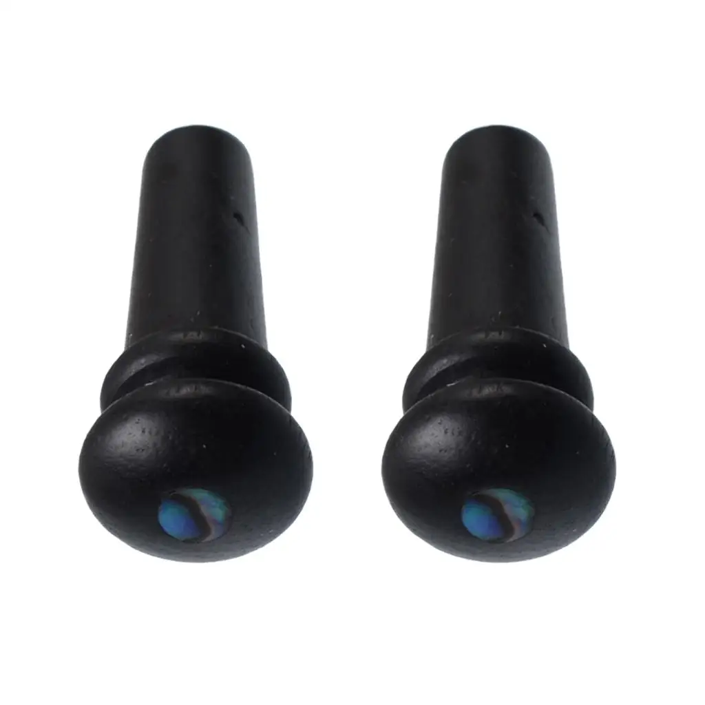 Pure Ebony Guitar End Pin Shell Dot Acoustic Guitar Pegs High Quality for Folk Guitar Upgrade