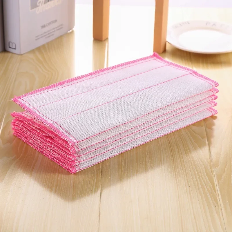 5 قطع من خرقة المطبخ القطنية، خرقة التنظيف الصحي القابلة لإعادة الاستخدام، خرقة، مستلزمات المطبخ الناعمة والسريعة، منشفة الأطباق. #4