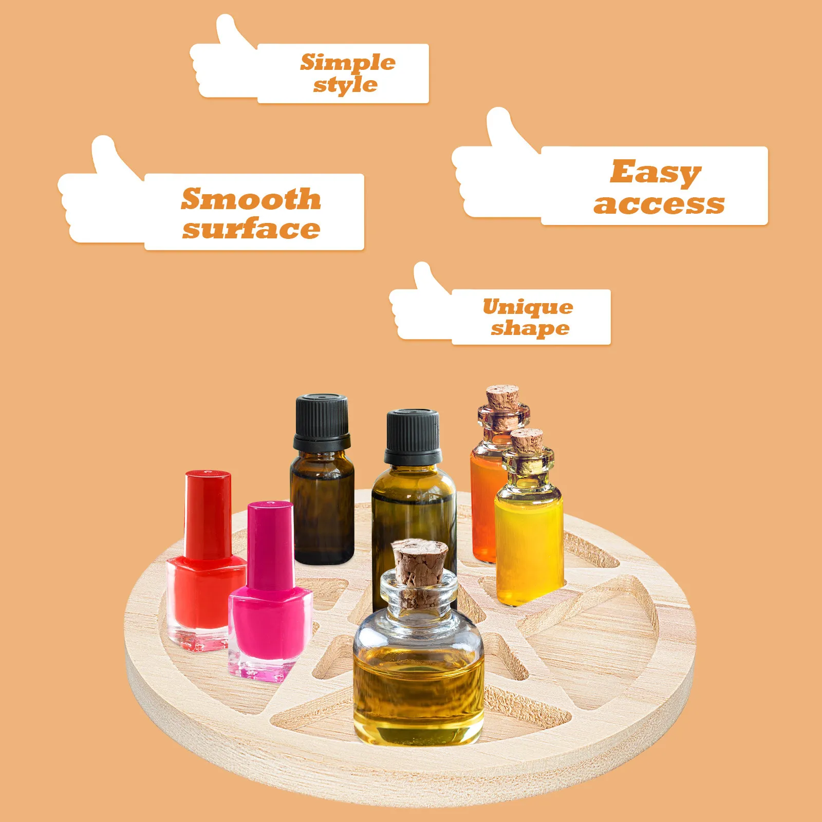 

2Pcs Essential Oil Storage Tray Crystal Stone Holder Star Design Manicure Oil Plate Decorative Jewelry Display Stand for Home