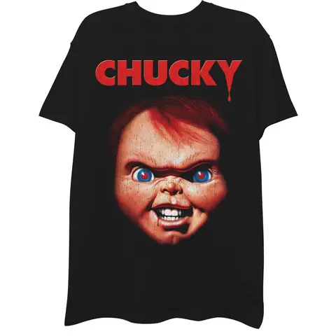 Chucky Horror Men's Short Sleeve Fashion T-Shirt-Child's Play Vintage T Shirt Streetwear T Shirts for Men Anime Tshirt