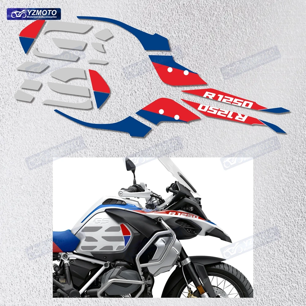 For R1250GS R1250 GS Motorcycle Accessories Racing Car Front Fairing Protective Sticker Reflective Waterproof Decal Stickers Kit