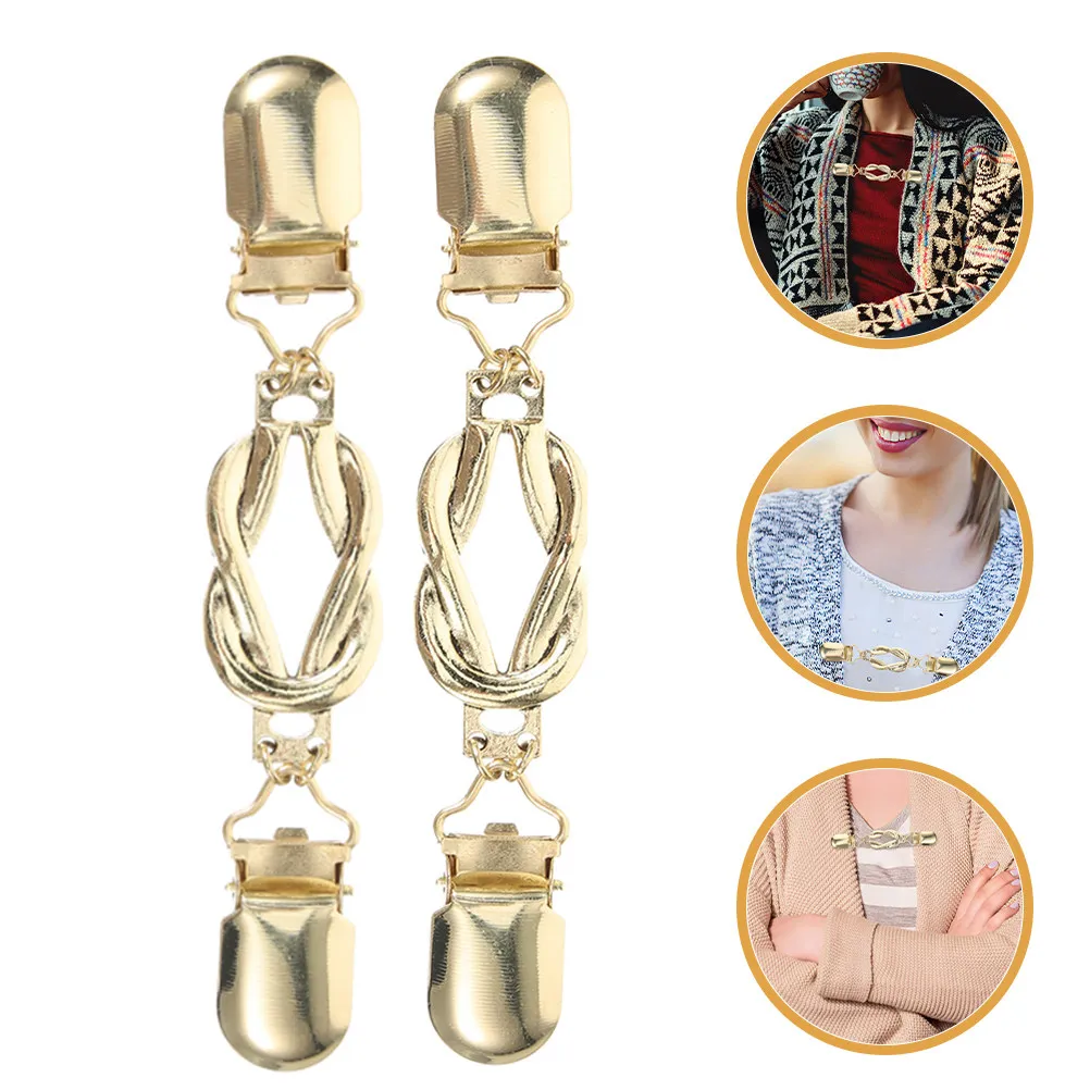 3Pcs Vintage Cardigan Clips Retro Shawl Brooch Collar Holders Sweater Pins Scarf Clip Women Cardigan Closure Clips