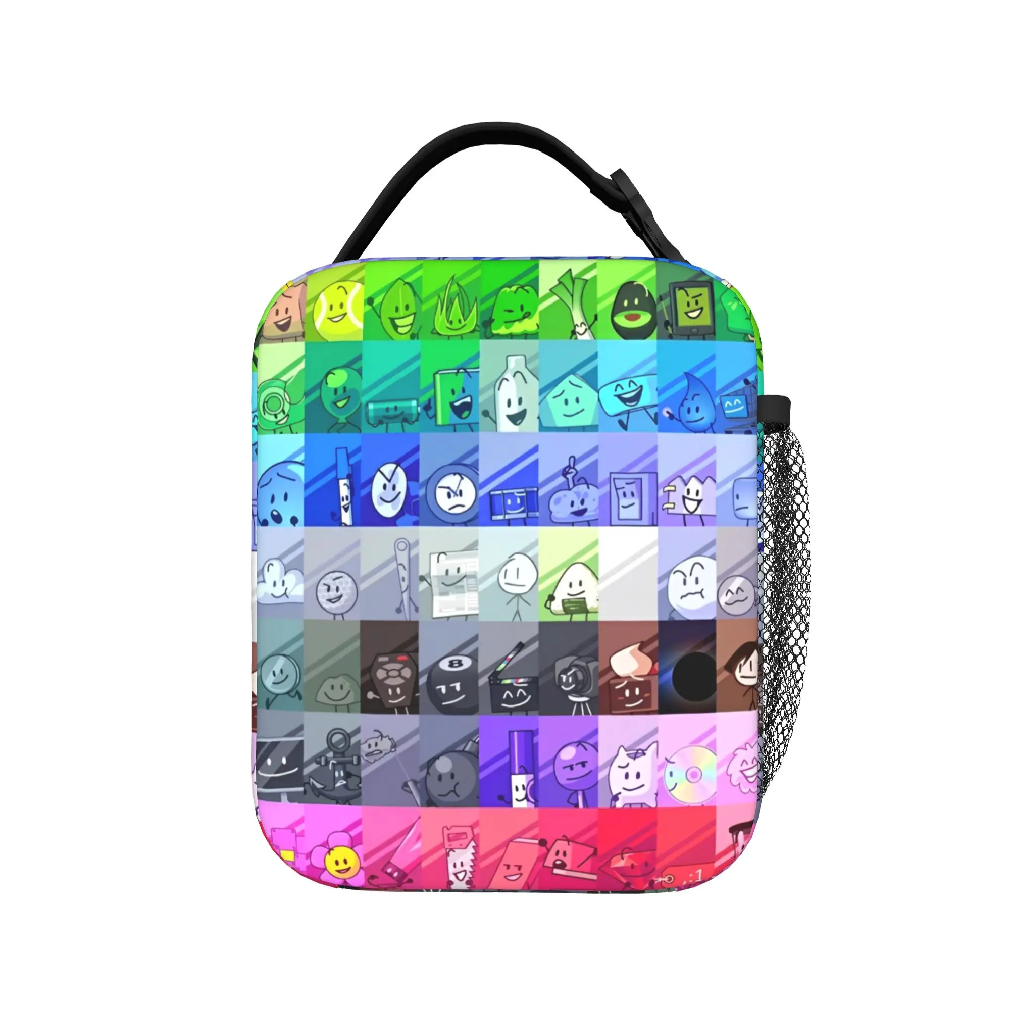 BFDI Insulated Lunch Bags High Capacity Battle for Dream Island Lunch Container Cooler Bag Tote Lunch Box Office  Bento Pouch