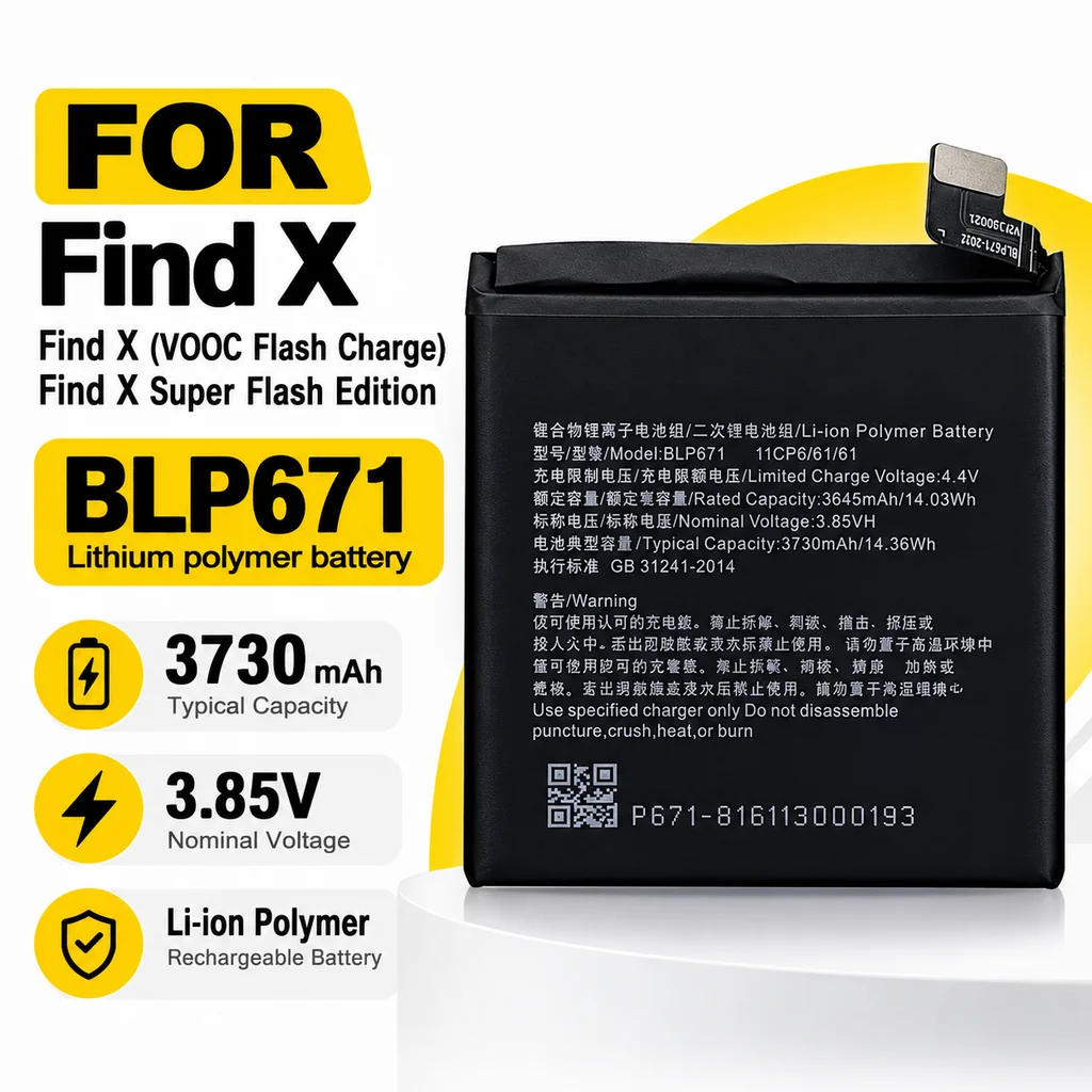 BLP671 Built-in Replacement Battery For OPPO Find X Standard Mobile Phone, Internal Battery with Electric Board Phone Repair