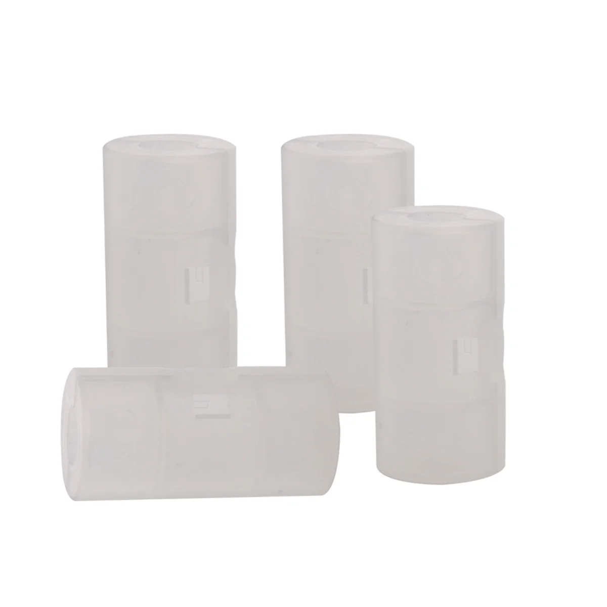 

4Pcs Converter Case C Adapter Transparent Rechargeable Support 1 Or 2 Aa Use Home Office Emergency Device