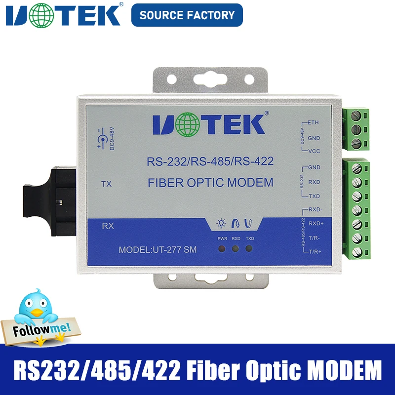 2pcs RS-232 RS-485 RS-422-광섬유 트랜시버 모뎀 변환기 SC ST FC RS232 RS485 RS422-De Fibra Optica UT-277