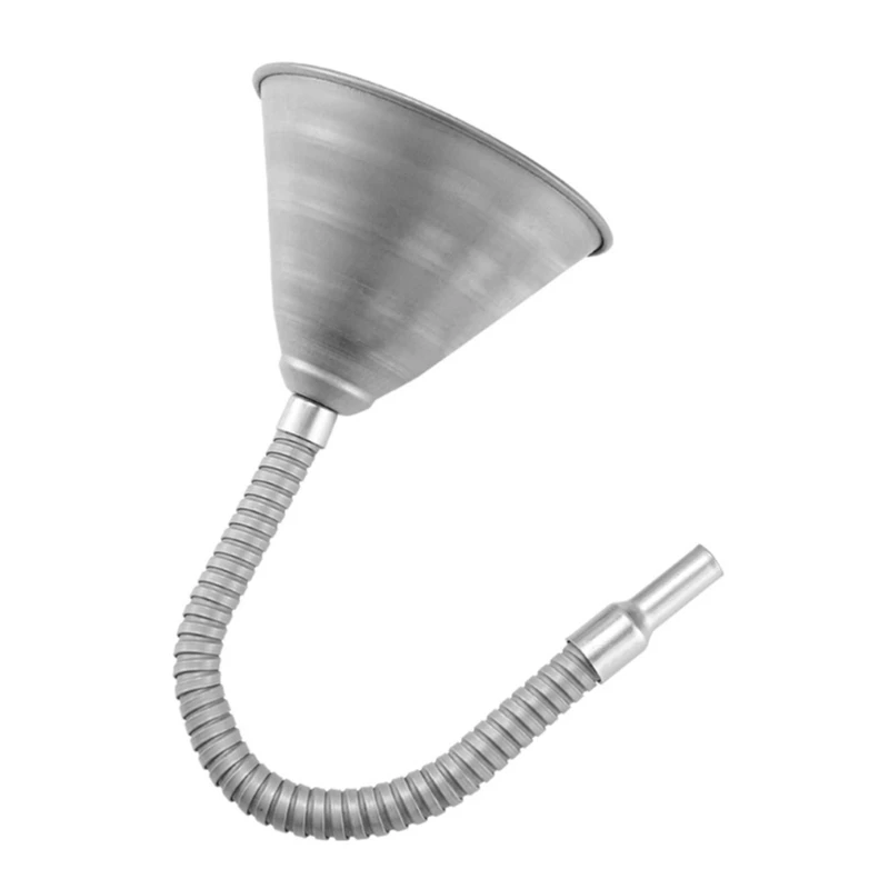 Corrosion Resistant Steel Bendable Filling Spout Funnel with Filter Suitable for Automotive Motorcycle Oil Diesels Fuels