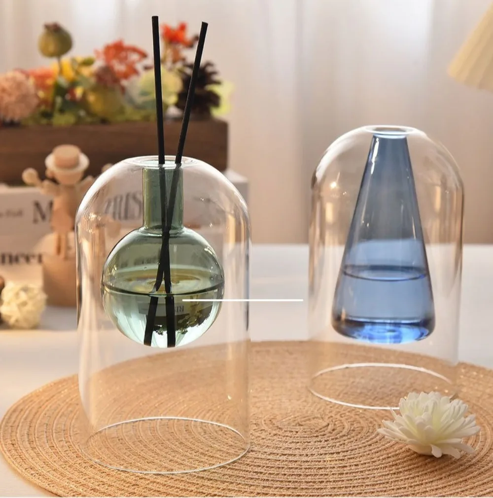 Minimalist Coloful Aroma Diffuser Glass Bottle Home Fragrance Essential Oil Container Party Gift  for Modern Home Decorations