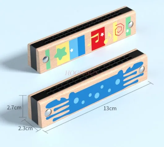 Beech 16-hole children's harmonica baby playing toy boy girl beginning to learn musical instrument enlightenment children gift