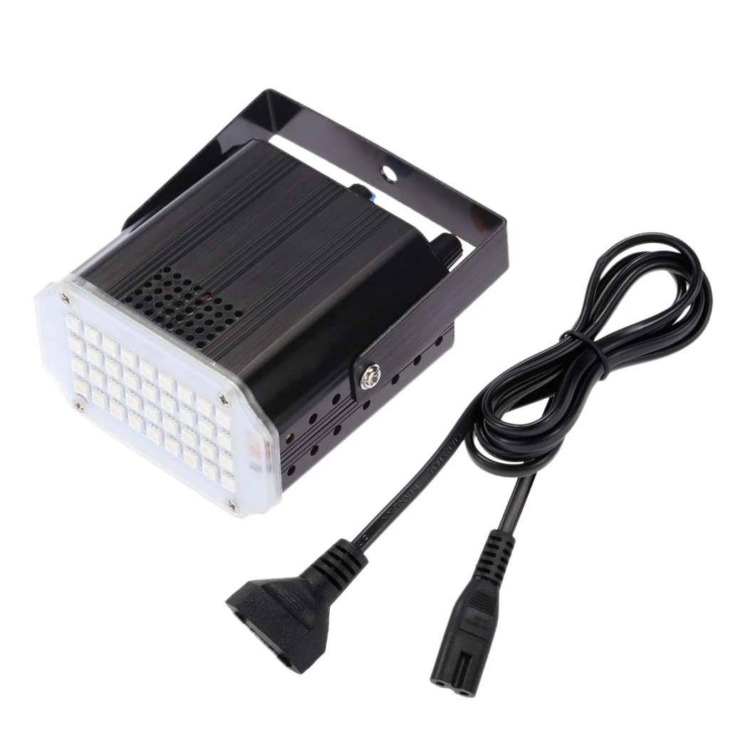 Dj Disco Ktv Strobe Light 36 LED Mini with Sound Activation and Speed Control Party Wedding US Plug