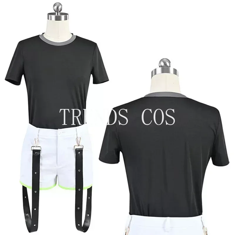 TRENDS COS-Traje Cosplay para Mulheres, Roupas de Vestir, Casaco, T-shirt, Shorts, Peruca, Terno, Festa de Halloween