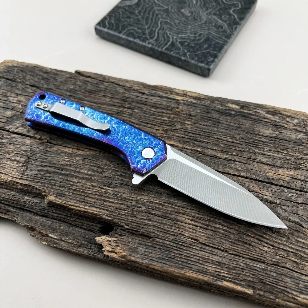 

0808 Portable TC4 Titanium Alloy Handle Folding Knife Lightweight Stainless Steel Blade Perfect for Survival & Daily Use