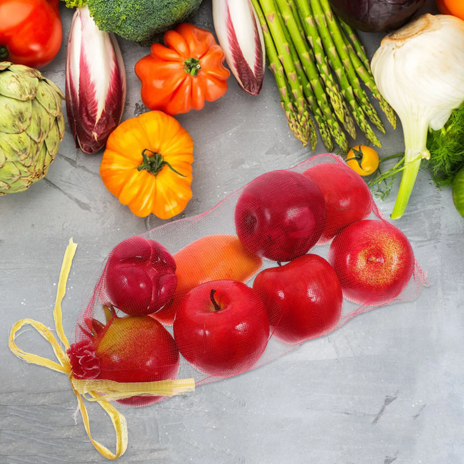 50Pcs Mesh Vegetable Bags Reusable Portable Grocery Storage Organizer Washable Produce Bags String Net Tote Pantry Storage