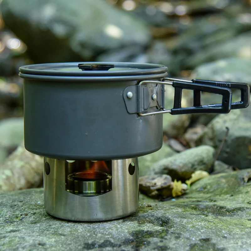 Outdoor Mobile Kitchen Mini Burner Alcohol Lamp Camping Equipment and Accessories Novel Supplies Portable Visitor Burner