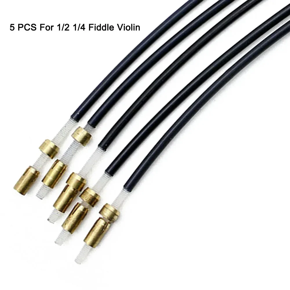 5 PCS Violin Tailpiece Adjuster Wire End Rope For Fiddle Suitable For 3/4 4/4 1/2 1/4 1/8 Size Violin Accessories Nylon Material