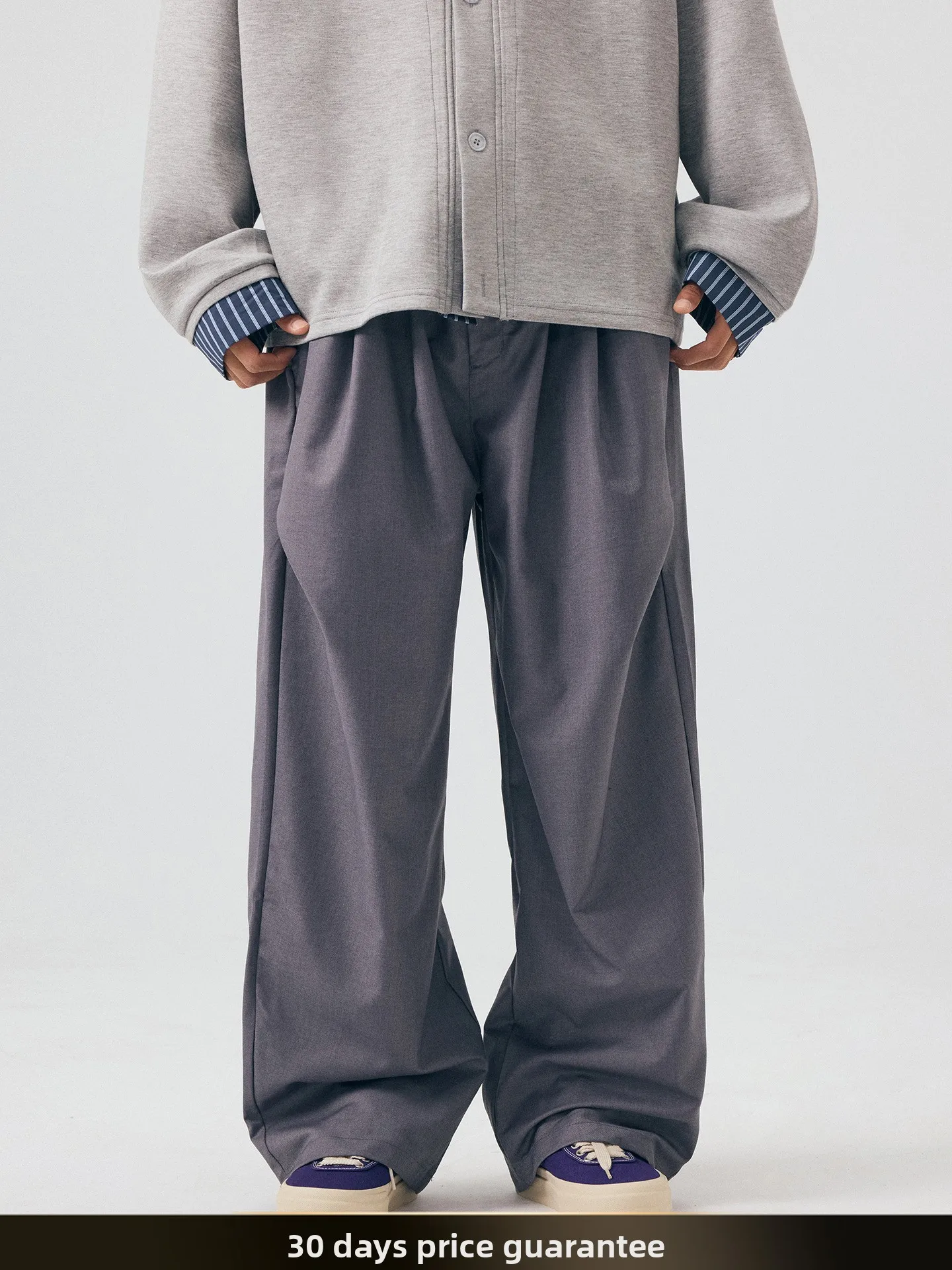 

Мужские повседневные брюки в американском ретро-стиле, осенние, свободного прямого кроя, базовые, молодежные, из смесового полиэстера