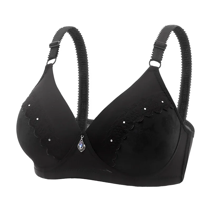 Lace Jacquard Woman Bra Thin Version Mommy Underwear Brassiere 3/4 Cup Lady Shaping Shoulder Straps Adjustable Wireless Girl Bra