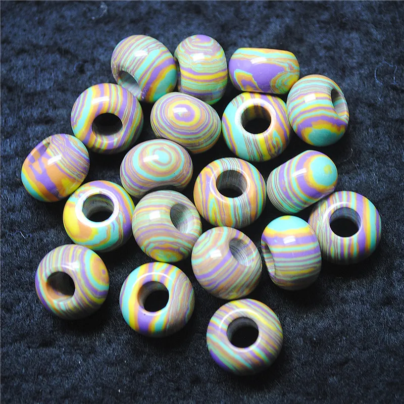 حبات حجر جاسبر قوس قزح للنساء ، ثقب كبير ، إكسسوارات صنع الأساور ، الأعلى مبيعًا ، 13 * ، 9x14 ، جديد
