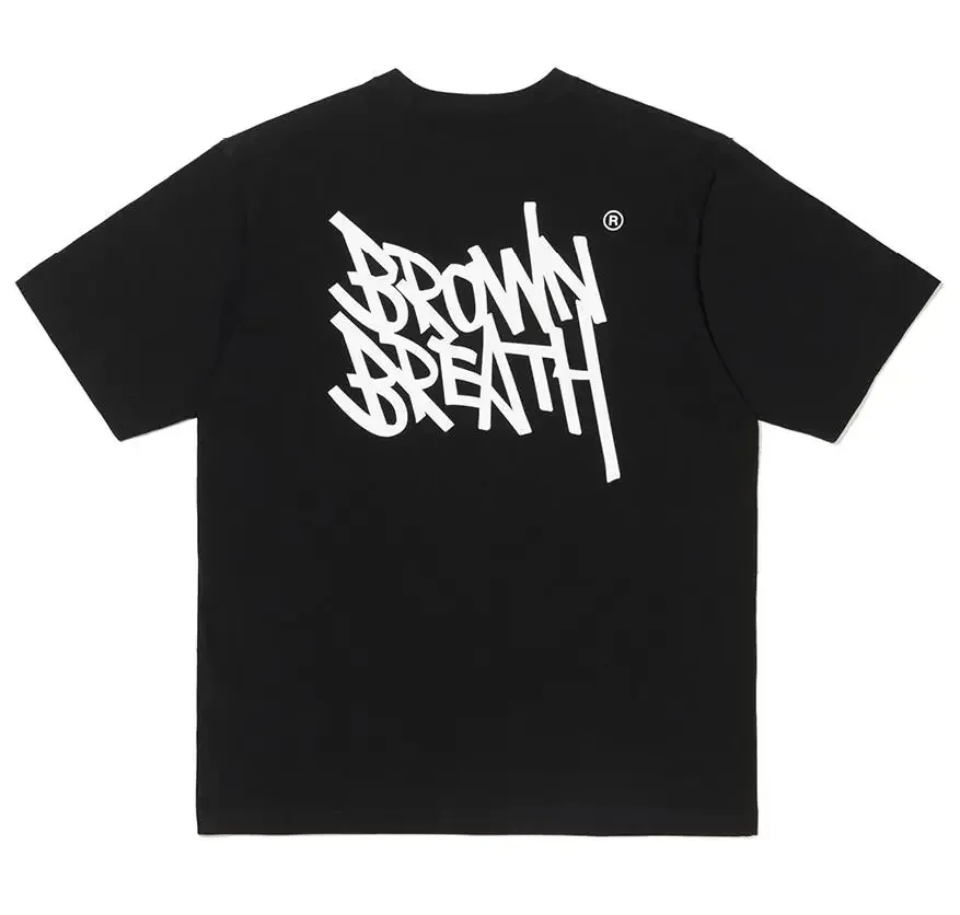 

Camiseta estilo Y2K de tendencia coreana con letras estampadas, cuello redondo negro, manga corta, estilo удобно удобно и perezoso