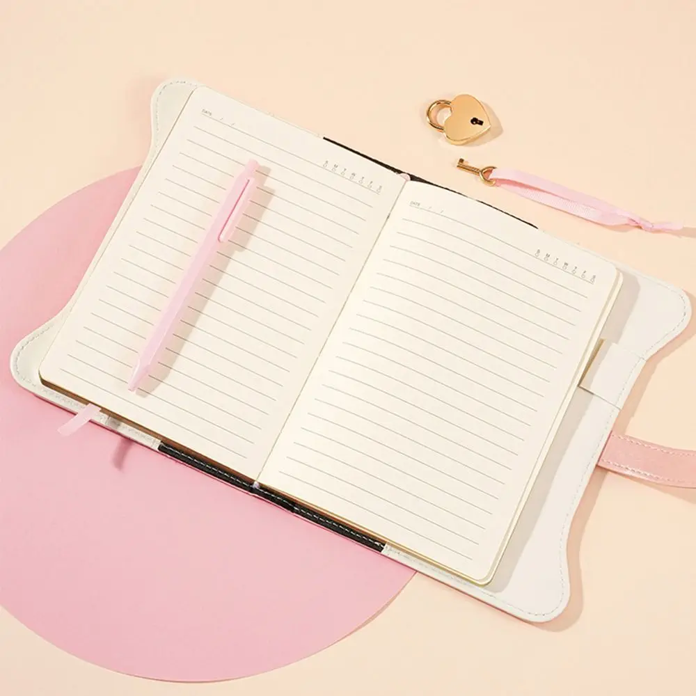 هدية الأعمال مع مفاتيح قفل الحب دفتر مذكرات B6 حجم بو الجلود دفتر 360 صفحة لطيف اللوازم المكتبية المدرسية