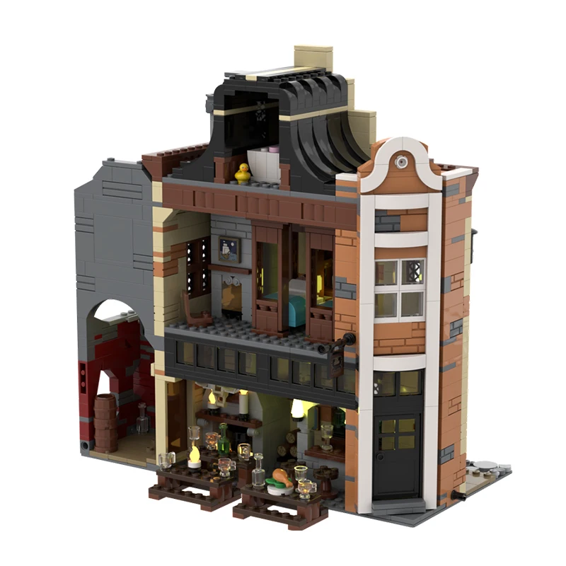 1389 Piezas Juego de Construcción Modular MOC Personalizable, Bloques Educativos Populares, Ladrillos de Diseño para Niños, Modelo Simple, Juguete DIY, Regalo de Navidad