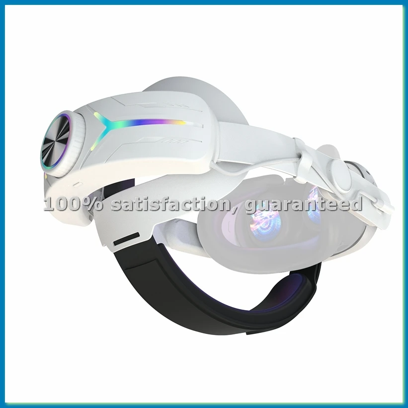 

Элитный ремешок для головы с RGB-подсветкой для 3 VR-аксессуаров + аккумулятор 8000 мАч, удобный ремешок для головы, чисто белый - A79U