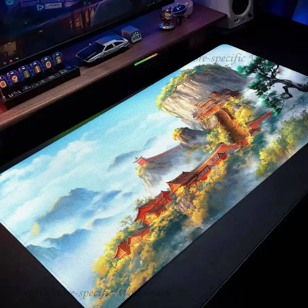 Anime Fog Hill Of Five E-Elements Mousepad Non-slip Suitable For Office Computers Laptops E-sports Game Desk Mats XXL Keyboard