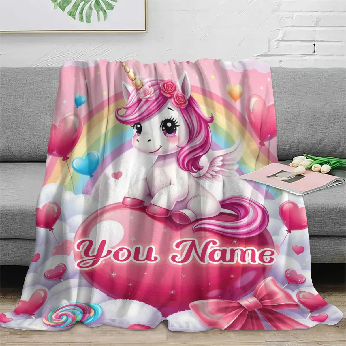 1. بطانية ألبكة من الفلانيل بنمط الرسوم المتحركة ماي ليتل بوني، مناسبة للفتيات والكبار، يمكن استخدامها كهدية عيد ميلاد #4