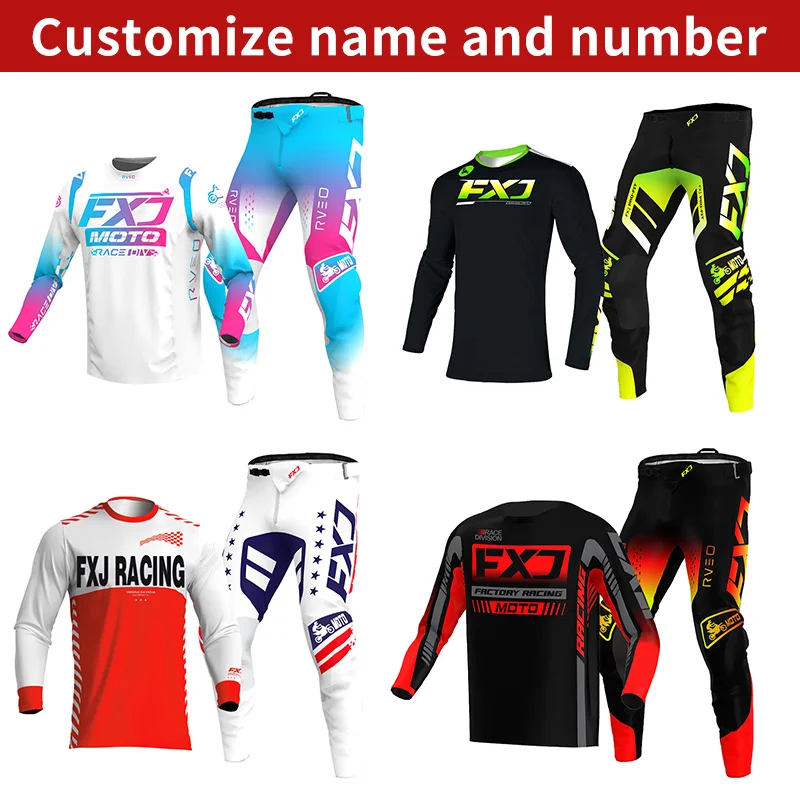 

motocross gear set racing suit Off-road MX Enduro MOTO Mens Kits Women's Motorcycle Combo white Pink black red green