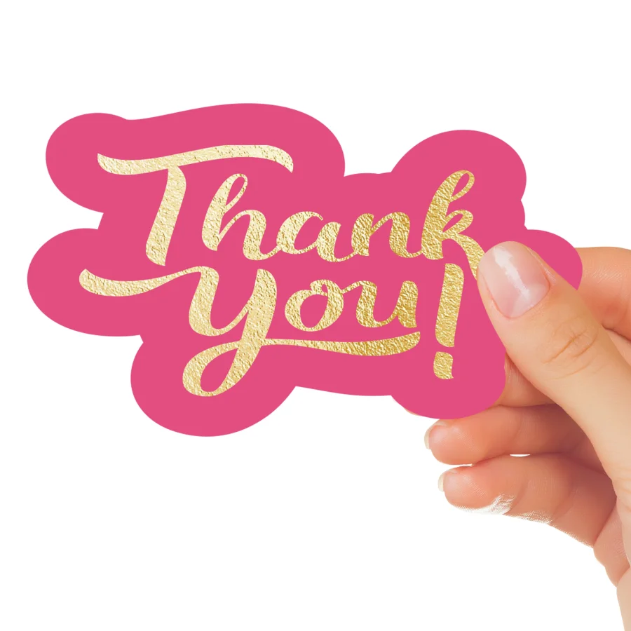 100 Stück einzigartige Dankeskarten für kleine Unternehmen, rosa Dankeskarten für kleine Unternehmen. – Detail 5