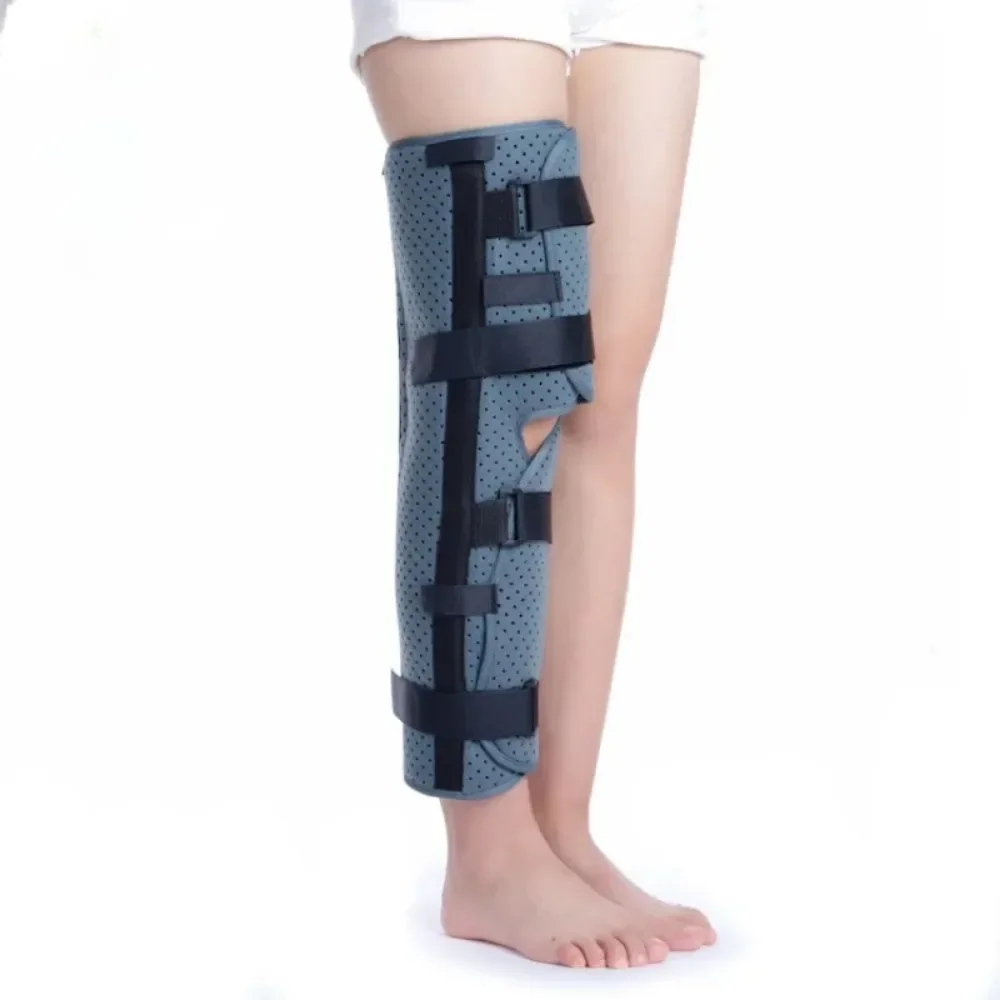 

Knee Joint Fixation Belt Aluminum Alloy Splint Composite Breathable Lower Limb Support Strain Fracture Brace Medical Adjustable