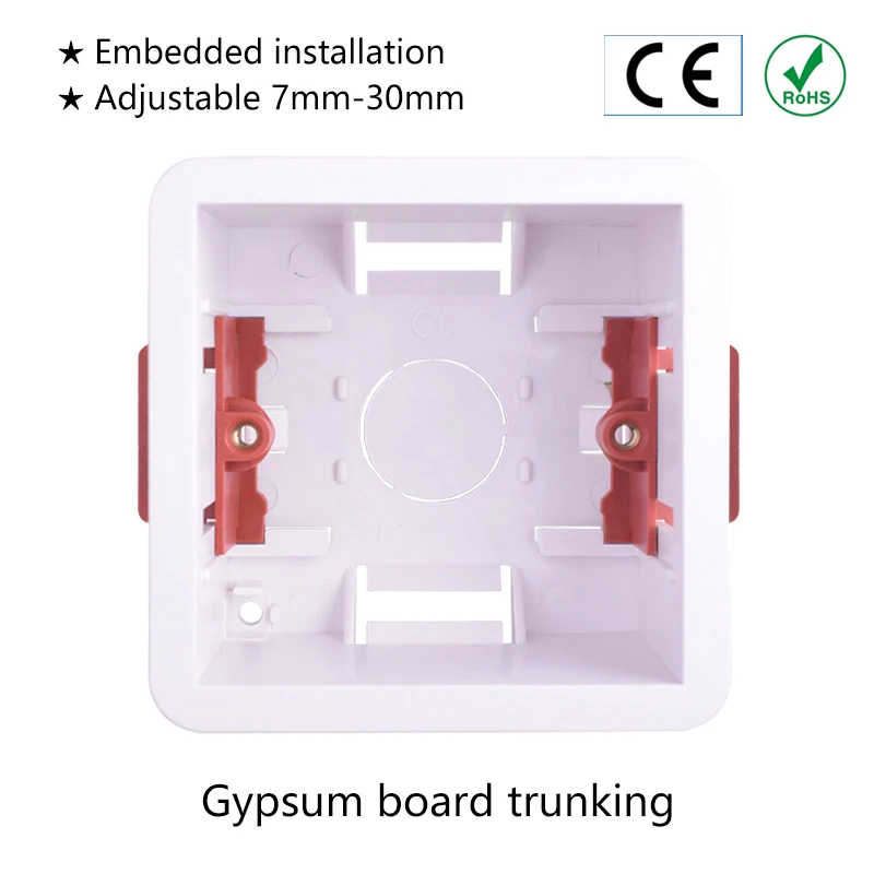 86 type gypsum board trunking wall mounted switch socket installation bottom box, concealed box, square CE certification