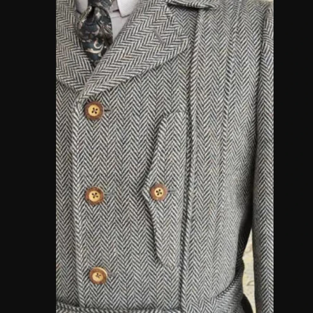 Herrenanzug mit Fischgrätenmuster, 1-teilige Jacken, normaler einreihiger Blazer, maßgeschneidert, einzigartiges Design, Bräutigam, Hochzeit, Smoking, Outfits